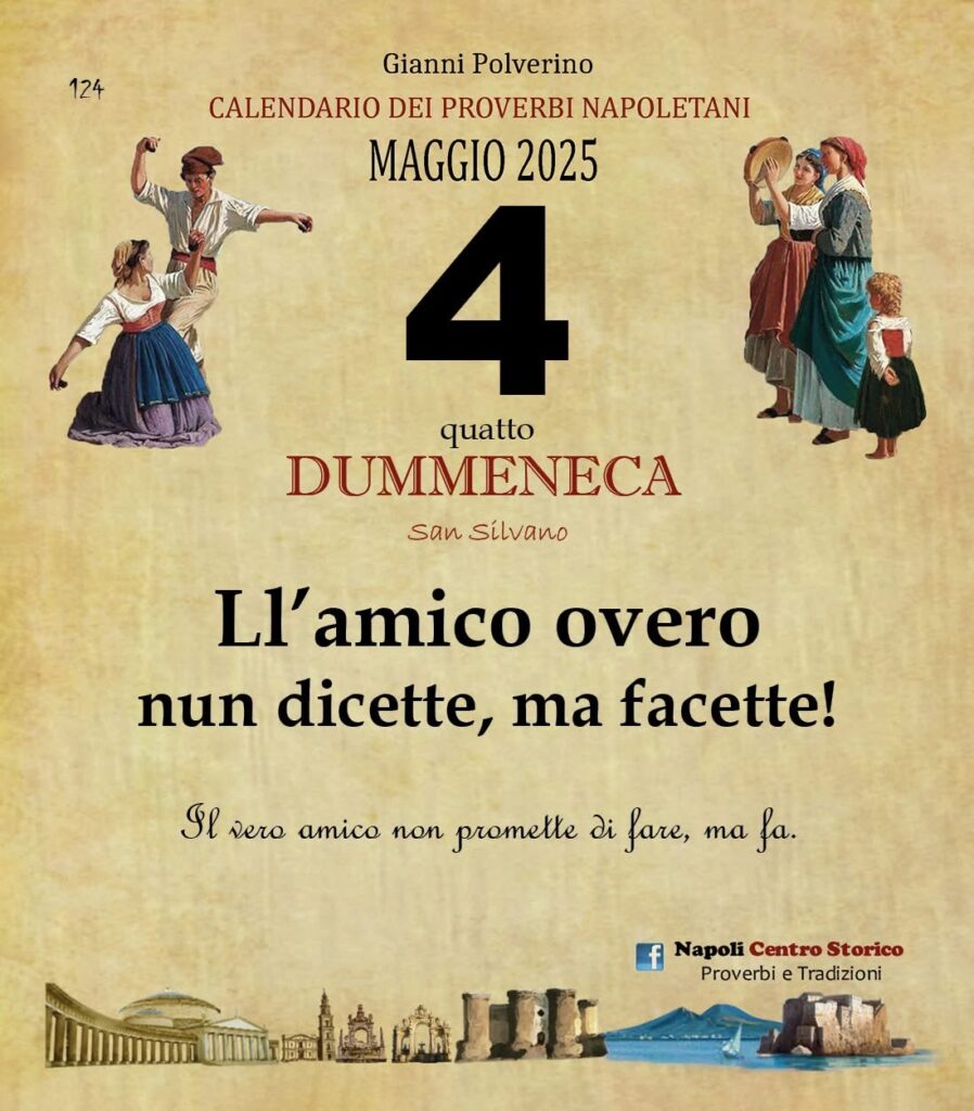 O PRUVERBIO D O JUORNO. Domenica 4 maggio 2025