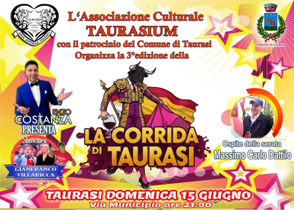 L’Associazione culturale “Taurasium” apre le iscrizioni per la terza edizione de “La Corrida di Taurasi – Artisti per una notte”