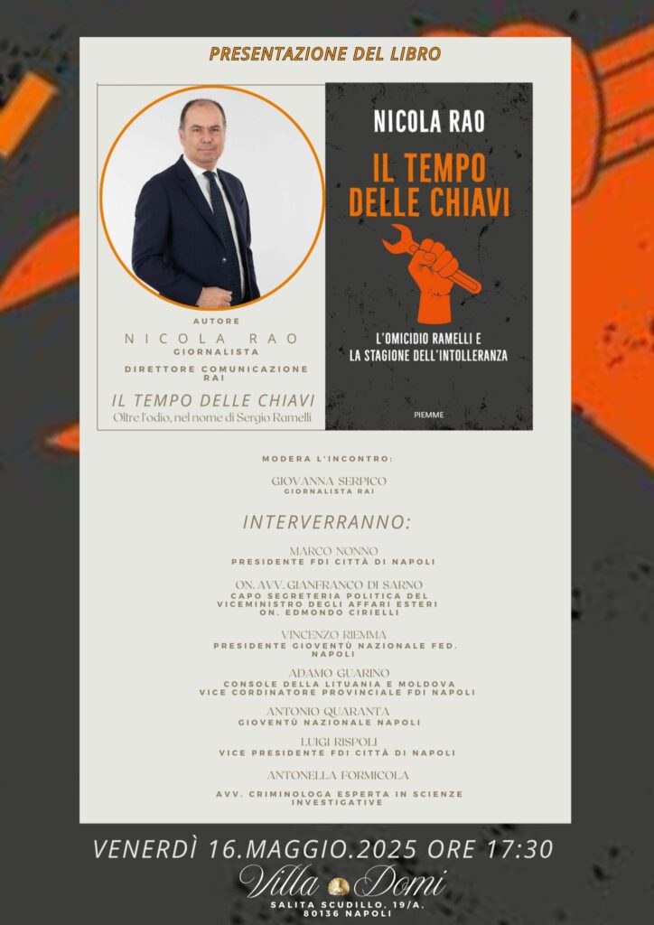 Nicola Rao presenta il libro sullomicidio Ramelli e la violenza politica degli anni 70