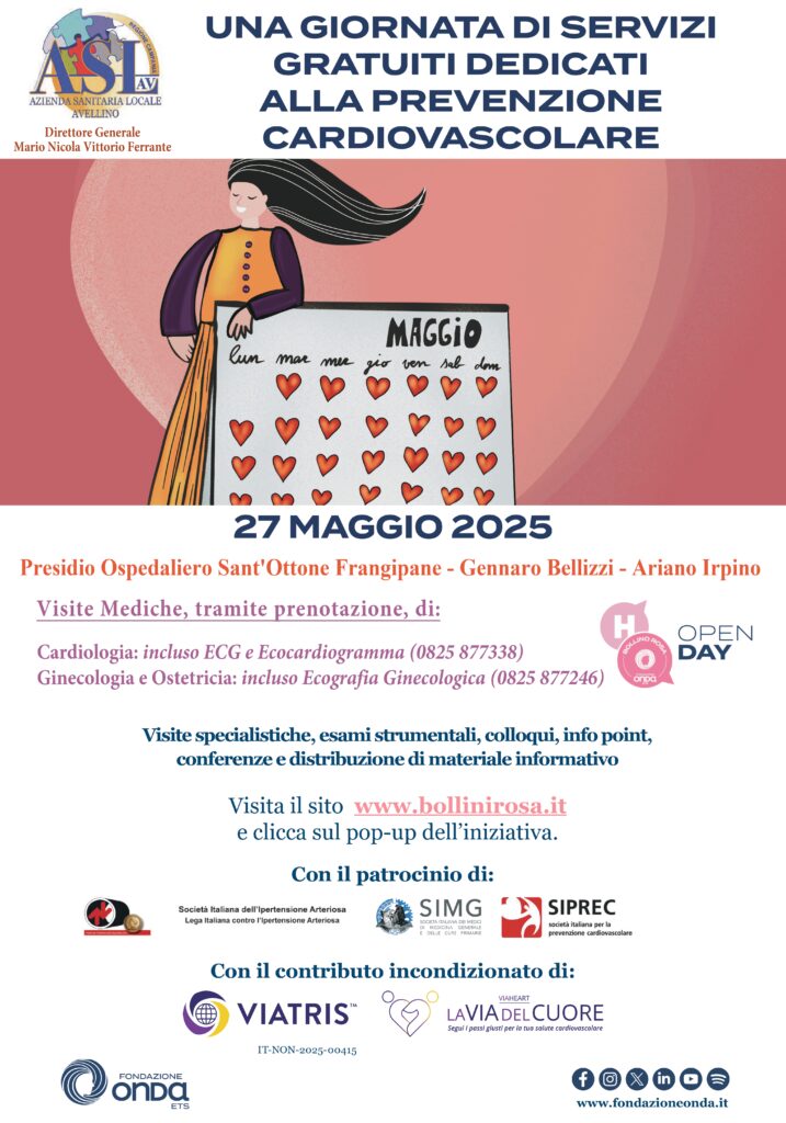 Open Day Prevenzione Cardiovascolare: il 27 maggio visite gratuite all’Ospedale “Frangipane” di Ariano Irpino