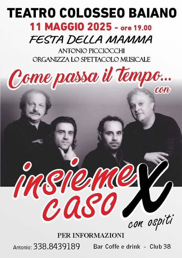 “Come passa il tempo”: emozioni e musica al Teatro Colosseo di Baiano per la Festa della Mamma