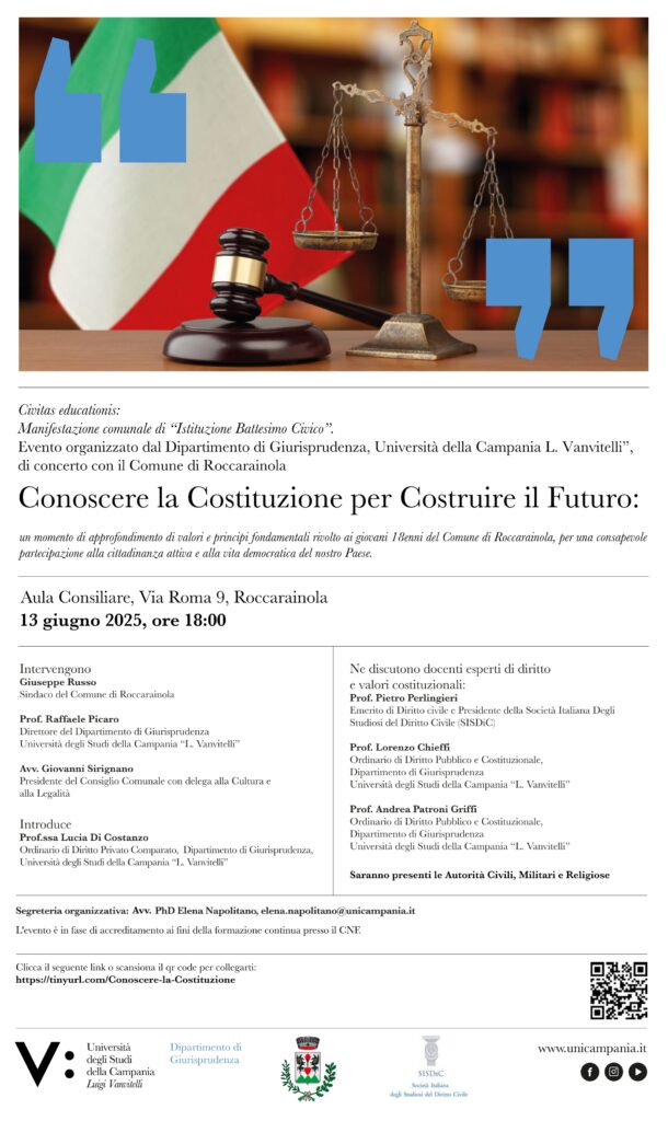 Roccarainola, “Conoscere la Costituzione per Costruire il Futuro”: giovani e istituzioni a confronto sui valori civici