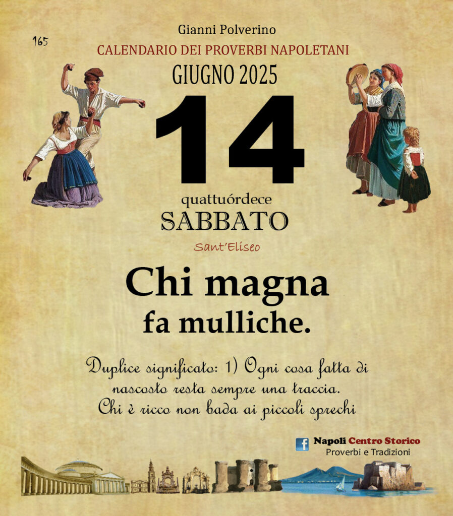 O PRUVERBIO D O JUORNO. Sabato 14 giugno 2025