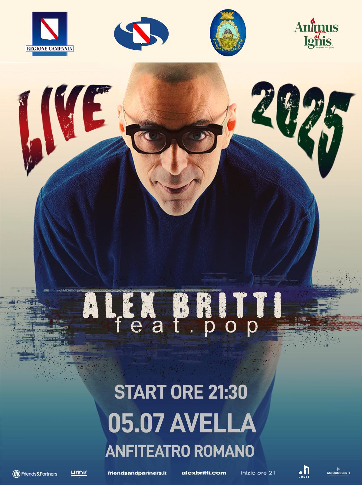 Alex Britti live ad Avella: grande attesa per il concerto del 5 luglio all’Anfiteatro Romano