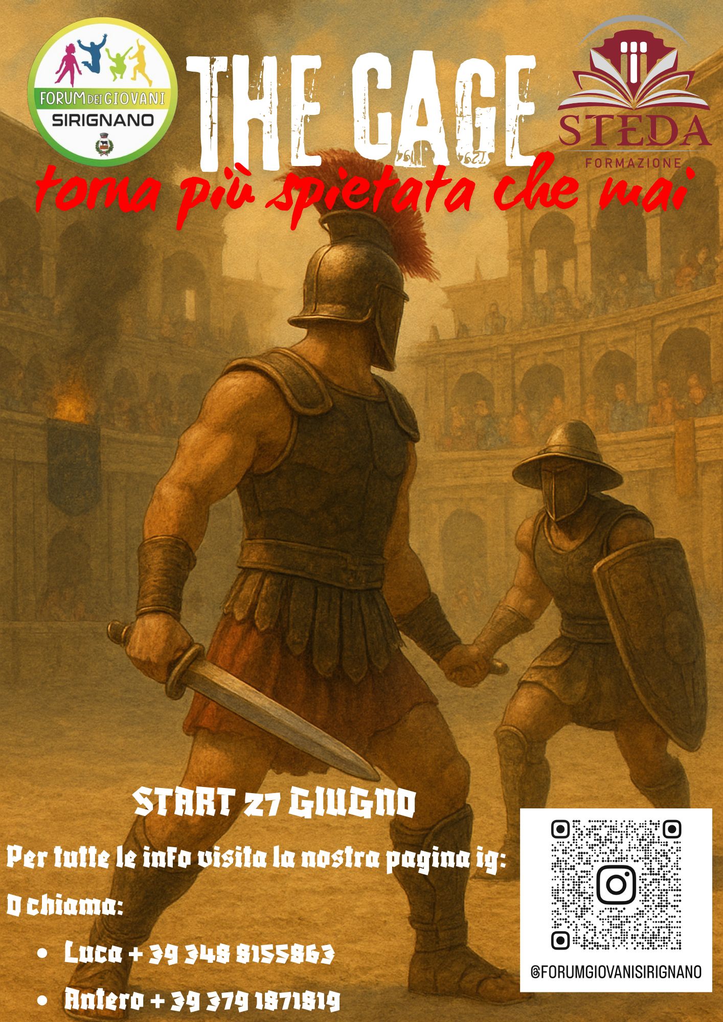 Il Forum Giovani di Sirignano organizza “The Cage”: al via il torneo di calcio La Gabbia