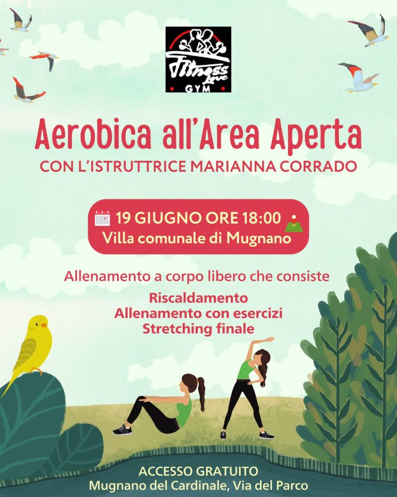 Aerobica all’aperto con Marianna Corrado: benessere e movimento nella Villa Comunale di Mugnano del Cardinale