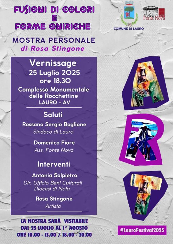 Arte e Musica il 25 luglio a Lauro – Rosa Stingone e Apollon Quartett per il Lauro Festival 2025, il programma degli eventi estivi promosso dal Comune di Lauro