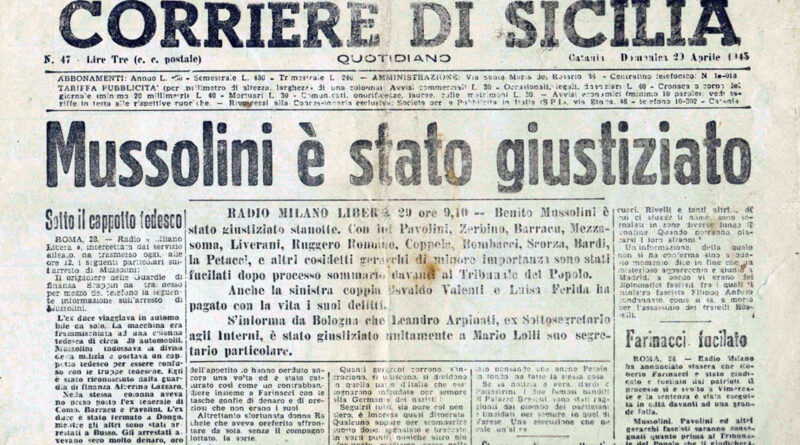 "ACCADDE OGGI". 25 luglio 1943: la caduta di Mussolini e la fine del ...