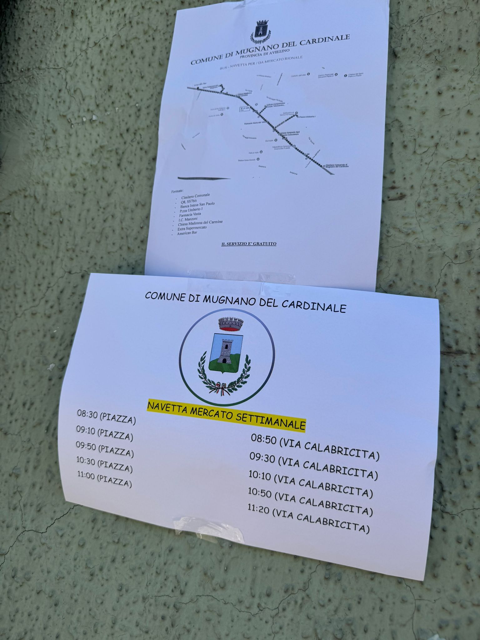 Mugnano del Cardinale, da oggi 1° luglio navetta gratuita per il mercato comunale: servizio attivo fino al 2 settembre con nove fermate al servizio dei cittadini.