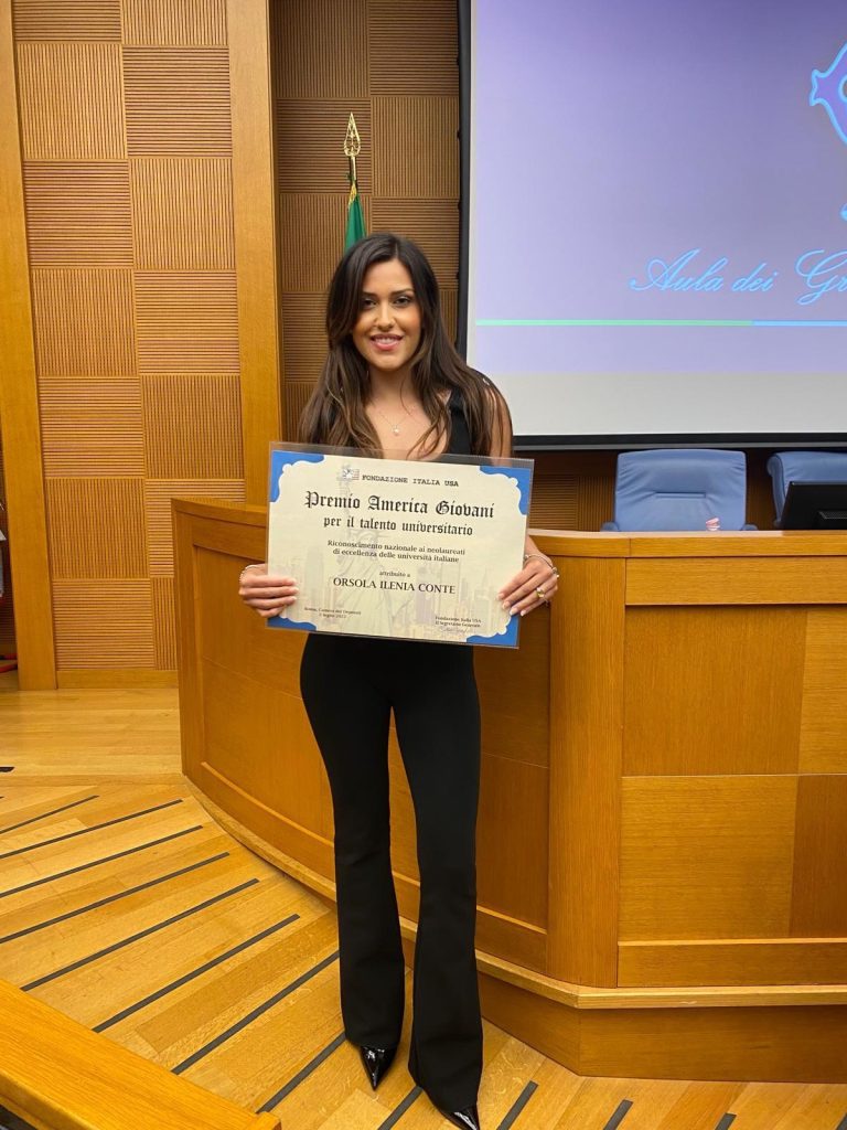 Roma, la giurista avellana Ilenia Conte premiata alla Camera dei Deputati con il Premio America Giovani