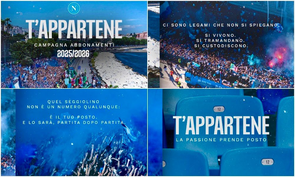 Napoli lancia “T’appartene”: tutto sulla campagna abbonamenti 2025/26