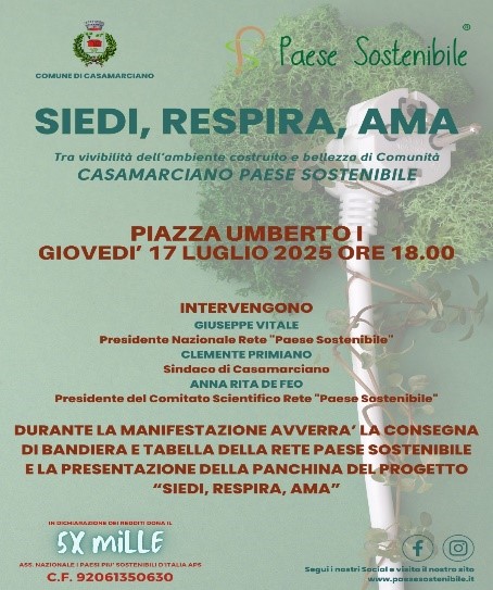 Casamarciano entra tra “I Paesi più Sostenibili d’Italia”: un impegno concreto per il futuro del territorio