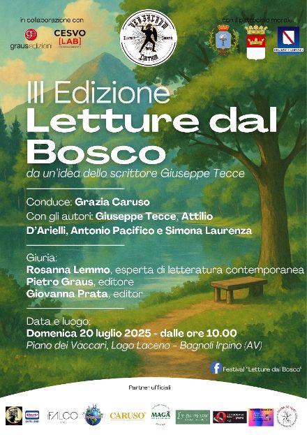 Torna il Festival “Letture dal Bosco”, terza edizione il 20 luglio al Lago Laceno