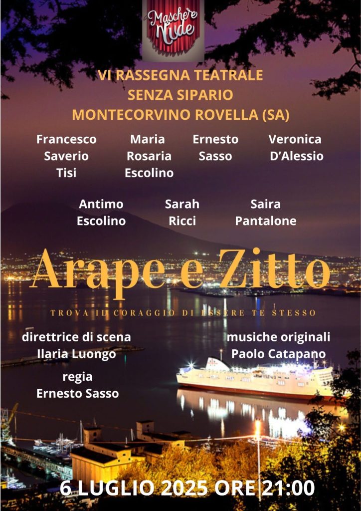 Torna in scena “Arape e zitto!!!”, la commedia diretta dallattore e regista mandamentale Ernesto Sasso giunta oramai alla 23esima replica.