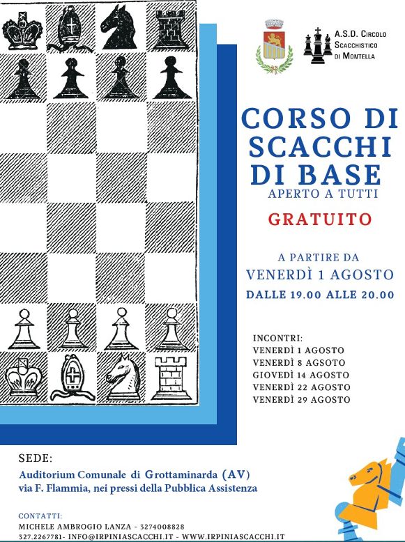 A GROTTAMINARDA CORSO DI SCACCHI GRATUITO