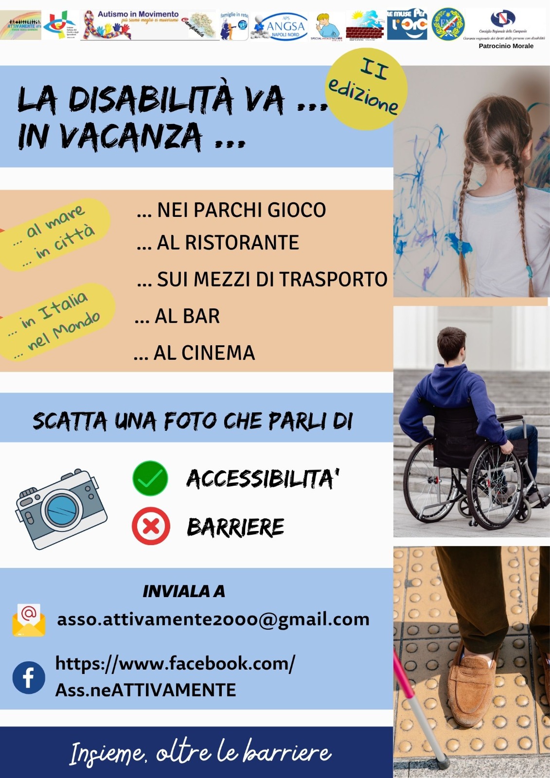 La disabilità va in vacanza: al via la seconda edizione delliniziativa che racconta l’inclusione attraverso la fotografia
