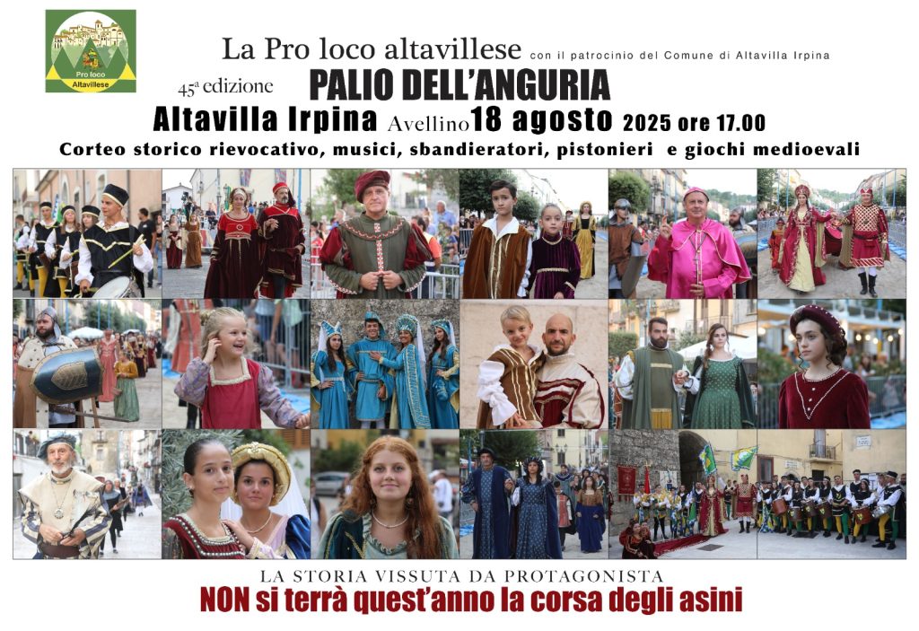 Altavilla Irpina, il Palio dell’Anguria torna con il corteo storico ma senza la corsa degli asini