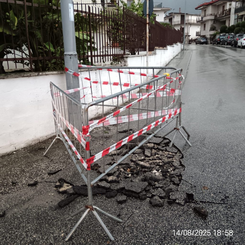 Baianese travolto dalla bomba d’acqua: danni ingenti a strade, fognature e campi