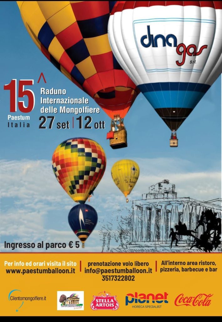 Raduno Internazionale delle Mongolfiere a Paestum 2025: un’esperienza per tutta la famiglia