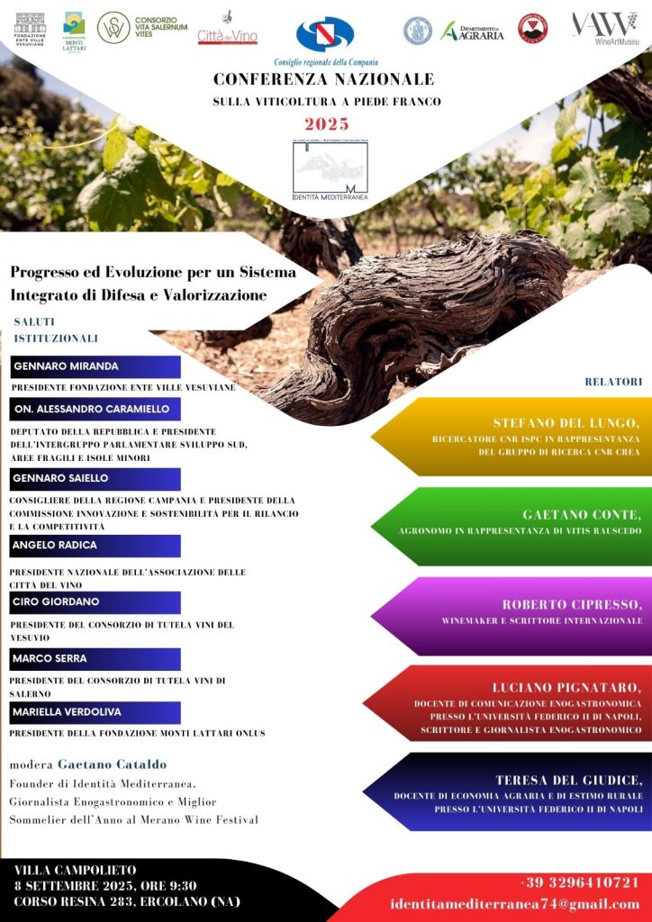 “Viticoltura a Piede Franco: Conferenza Nazionale a Ercolano tra Scienza, Cultura e Valorizzazione del Territorio”