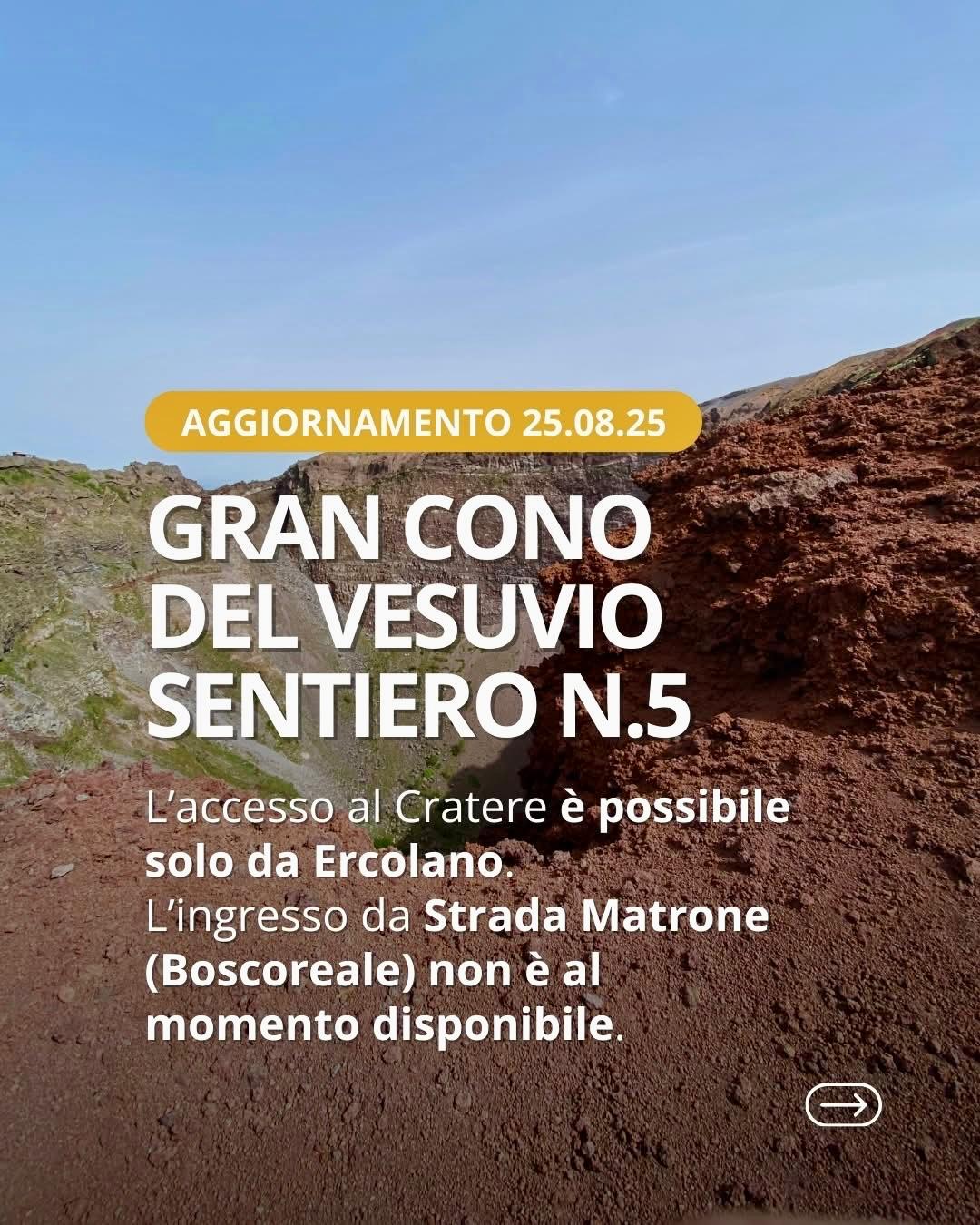 Vesuvio, Sentiero n.5 Gran Cono aperto: accesso solo da Ercolano. Tutto quello che devi sapere per la visita!