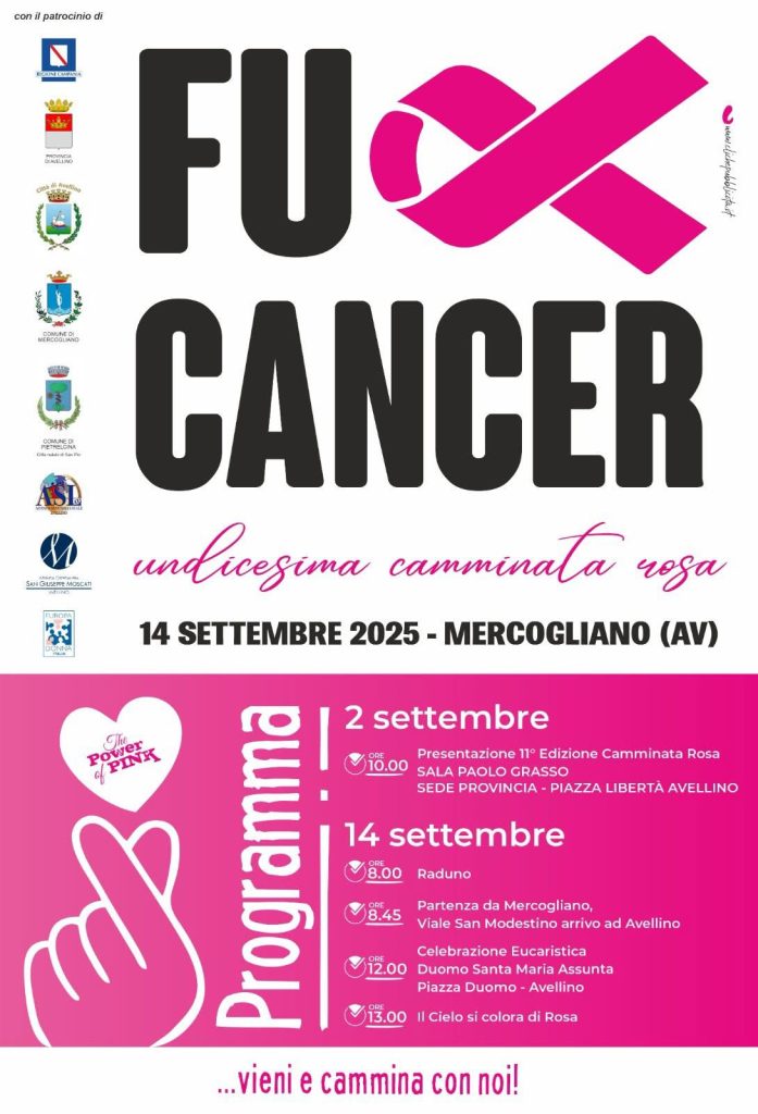 Camminata Rosa, l’Irpinia si veste di speranza: l’11ª edizione il 14 settembre da Mercogliano ad Avellino