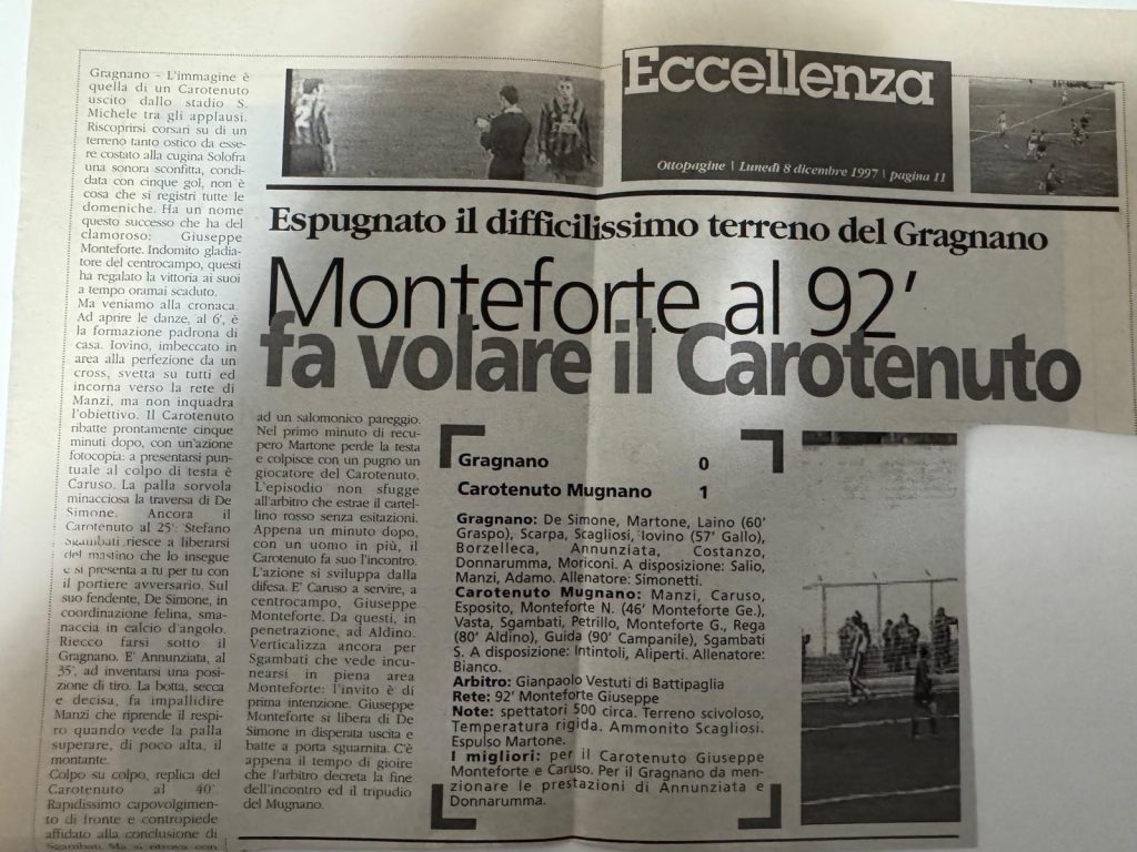 Palloni di cuoio e calciatori di una volta  Ottava puntata – Giuseppe Monteforte, il padrone della fascia destra (più di 70 Foto)