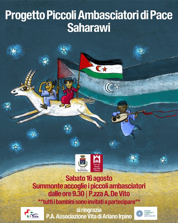 Piccoli Ambasciatori di Pace Saharawi in visita a Summonte il 16 agosto