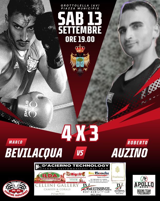 La grande boxe a Grottolella: appuntamento in Piazza Municipio il 13 settembre