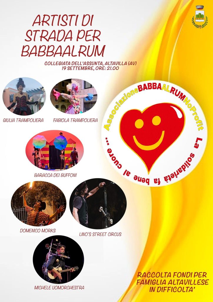 Ad Altavilla Irpina gli “Artisti di Strada per Babbaalrum”: una serata di solidarietà e allegria