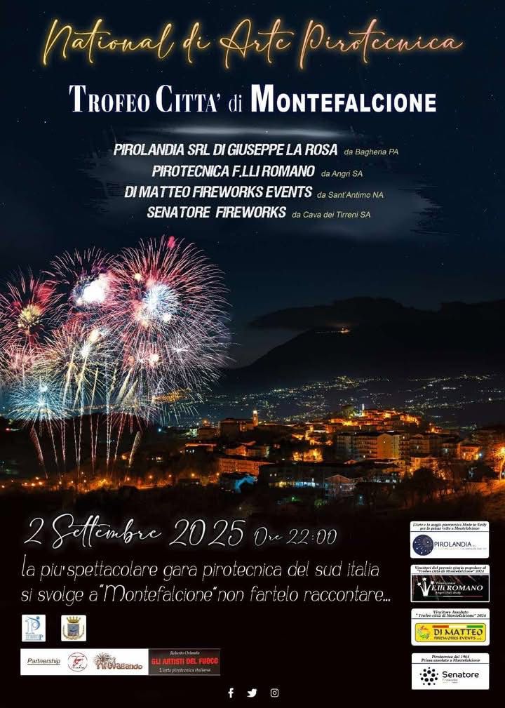 Montefalcione, questa sera il cielo si accende con il Trofeo Città di Montefalcione