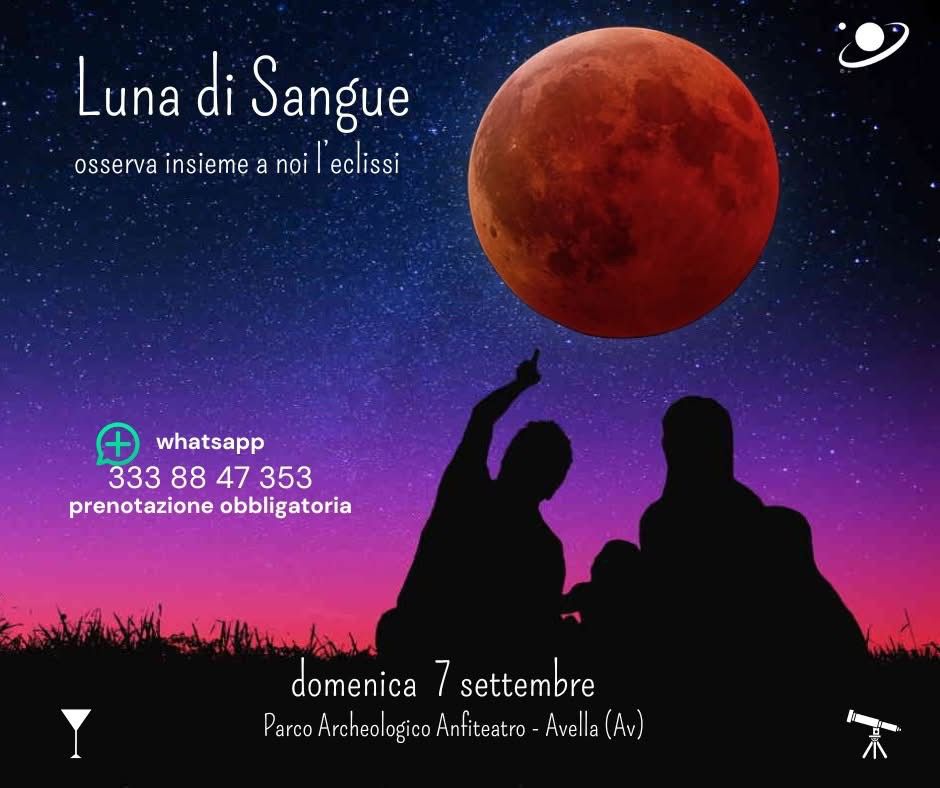 Avella, la magia della “Luna di Sangue”: osservazione dell’eclissi all’Anfiteatro
