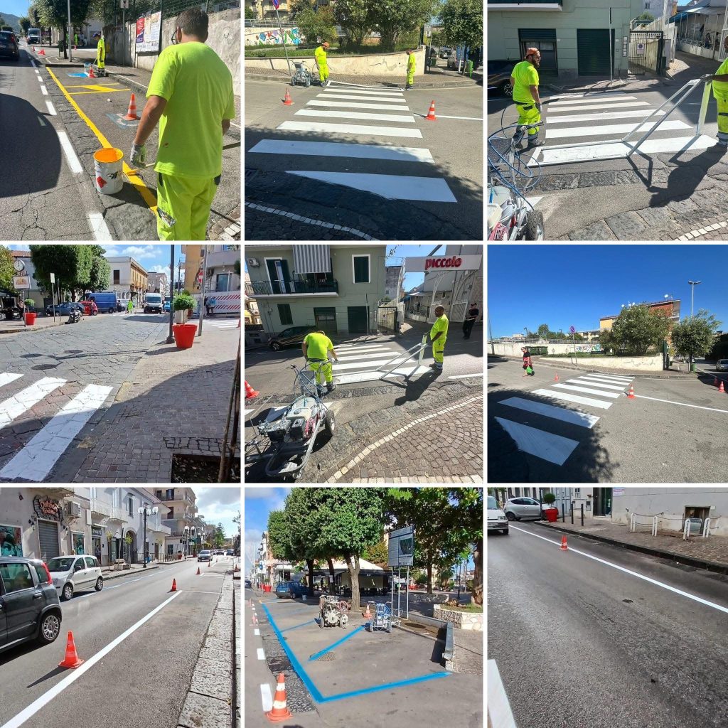 Sant’Anastasia, rifacimento della segnaletica: lavori in centro e a Madonna dell’Arco