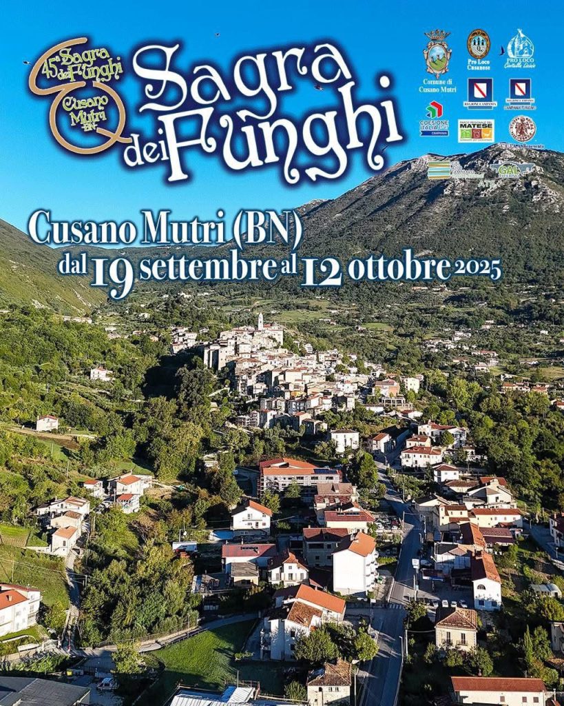 Cusano Mutri si prepara alla Sagra dei Funghi: dal 19 settembre al 12 ottobre tra sapori, natura e innovazione