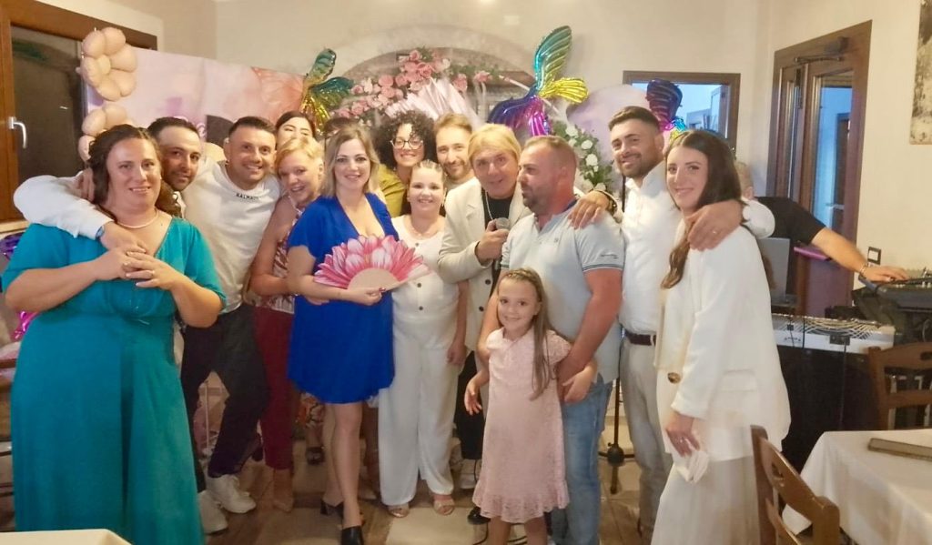 Alessandro Conte al battesimo di Ginevra e Beatrice a Pontecagnano