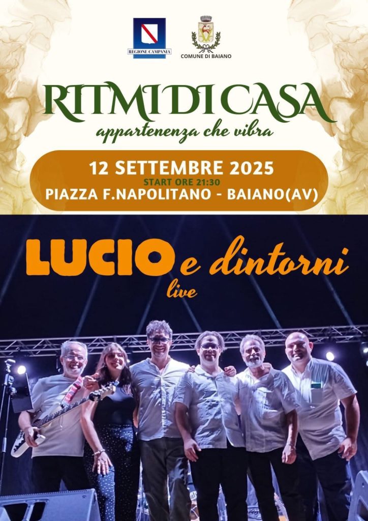 Ritmi di Casa”: questa sera a Baiano una serata di musica, identità e comunità