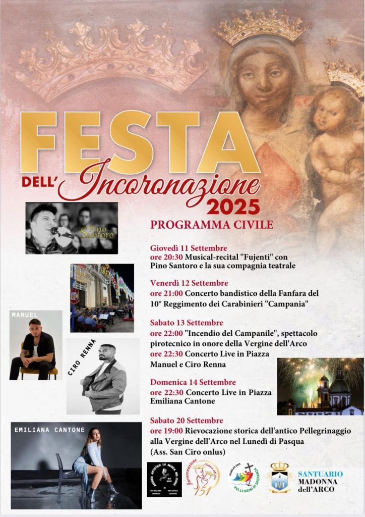 Madonna dell’Arco, al via la Festa dell’Incoronazione: tra liturgia, musica e tradizione