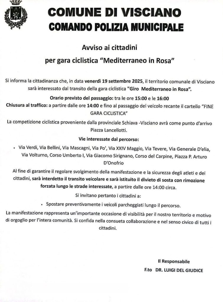 Visciano si tinge di rosa: arriva il Giro Mediterraneo!