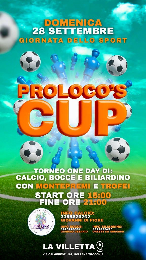 Pollena Trocchia si veste di sport: arriva la Proloco’s Cup