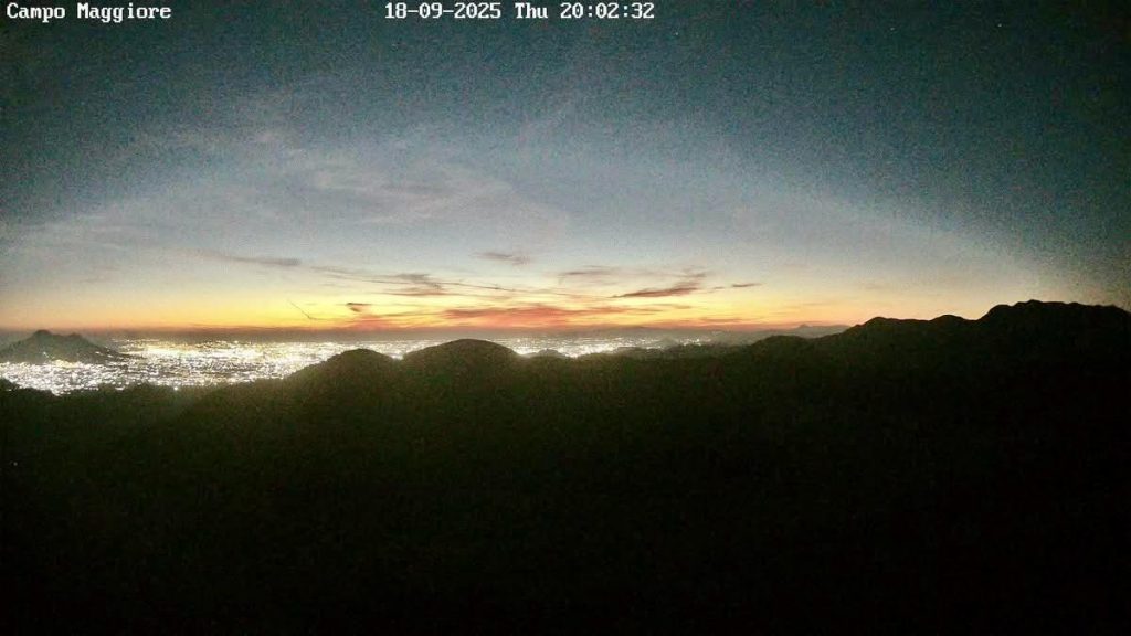 MVOBSV Montevergine Observatory: raffiche di grecale fino a 48 nodi e visibilità eccezionale fino a Ventotene