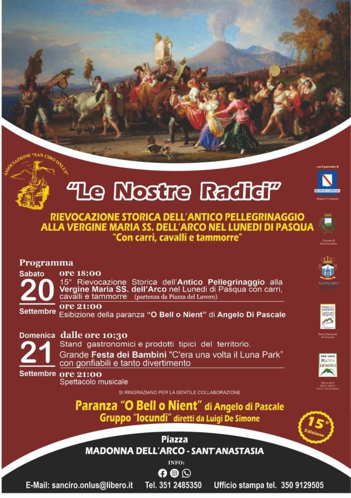 Sant’Anastasia, il ritorno delle tradizioni: carri, cavalli e tammorre per la XV edizione di “Le Nostre Radici”