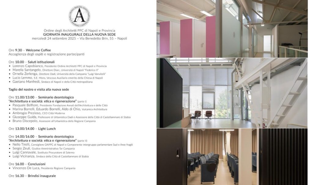 LOrdine degli Architetti napoletani cambia sede, dopo 22 anni si trasferisce a Napoli Est LOrdine degli Architetti napoletani cambia sede, dopo 22 anni si trasferisce a Napoli Est