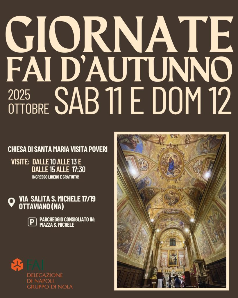 Ottaviano: Santa Maria Visita Poveri per le Giornate FAI – Un viaggio tra arte segreta e storie di carità antica
