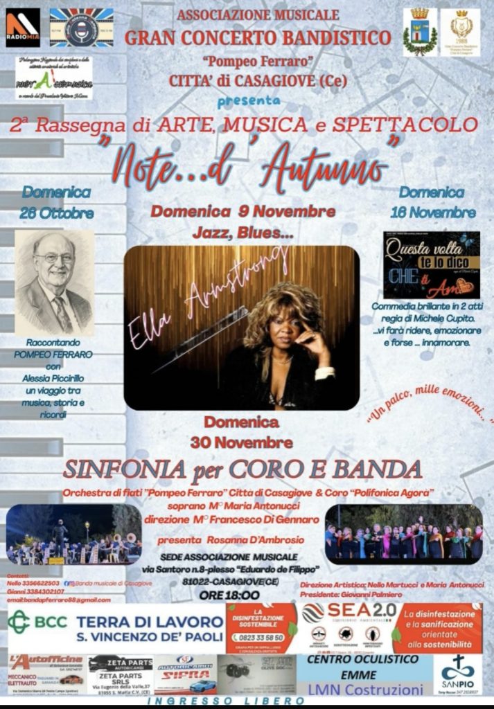 “Note… d’Autunno”: Musica, arte e spettacolo a Casagiove