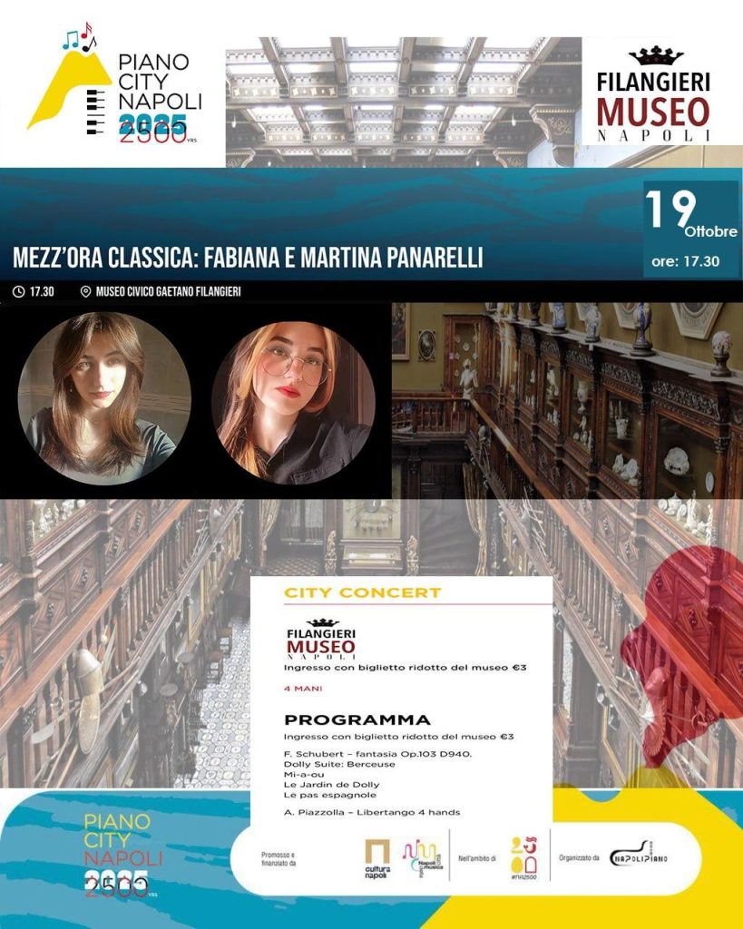 BAIANESE. Le giovanissime pianiste Fabiana e Martina Panarelli protagoniste a Piano City Napoli 2025