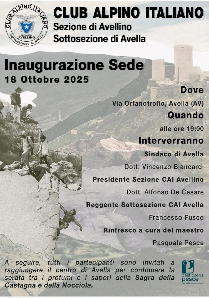 Avella, il CAI inaugura la nuova sede della Sottosezione: una giornata di festa tra montagna e tradizione