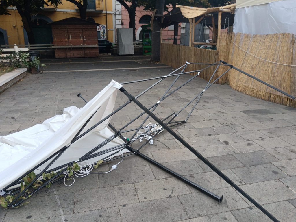 Maltempo ad Avella: danni alle strutture della Sagra della Castagna e della Nocciola