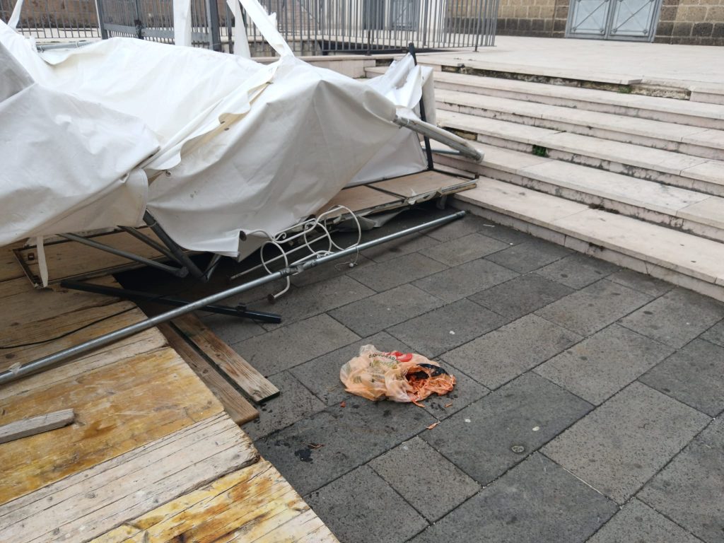 Maltempo ad Avella: danni alle strutture della Sagra della Castagna e della Nocciola