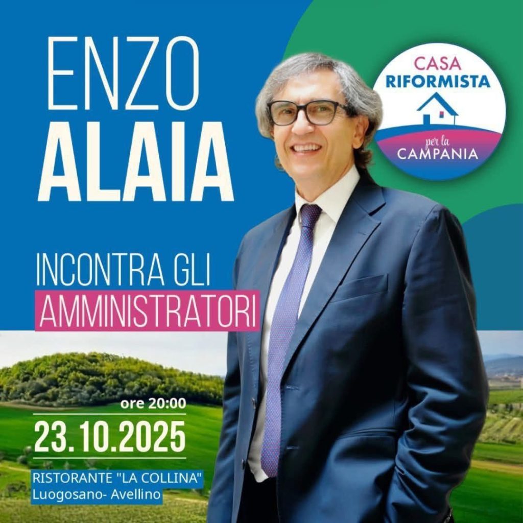 Enzo Alaia incontra gli amministratori: appuntamento a Luogosano il 23 ottobre