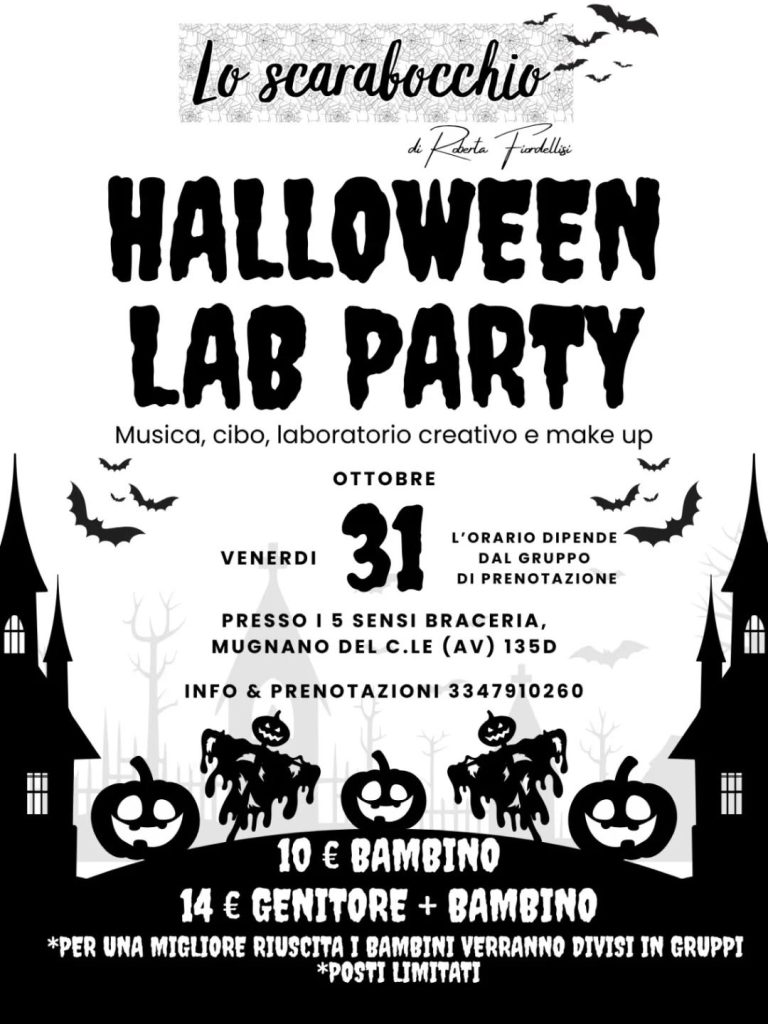 A Mugnano del Cardinale arriva l’Halloween Lab Party: un pomeriggio da brivido per grandi e piccoli